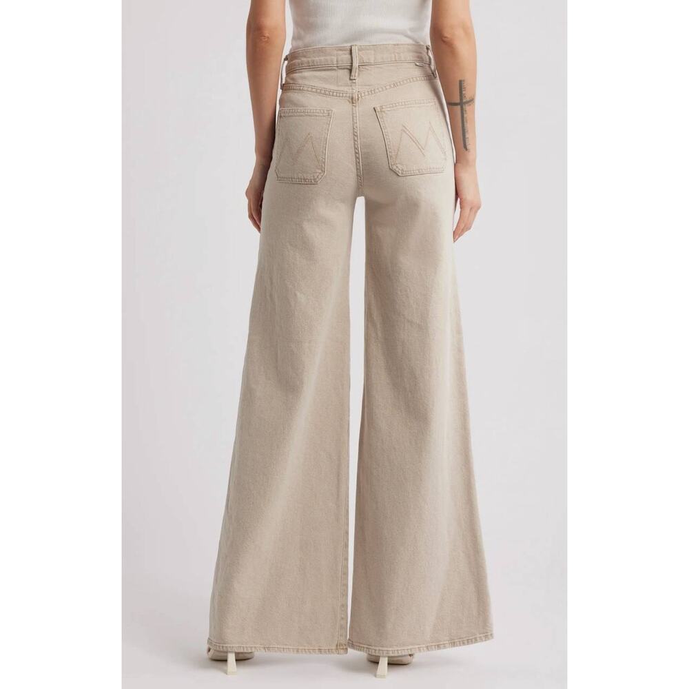 MOTHER Patch Pocket Undercover Sneak High Rise Wide Leg Jeans Size 30 Caramel - Picture 6 of 11